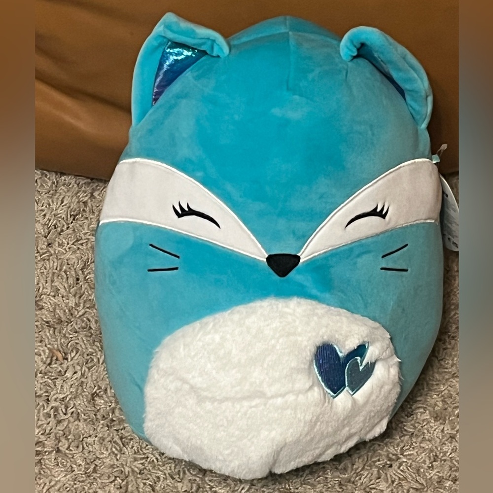 Squishmallows Pania the Valentine’s Blue Fox 12”